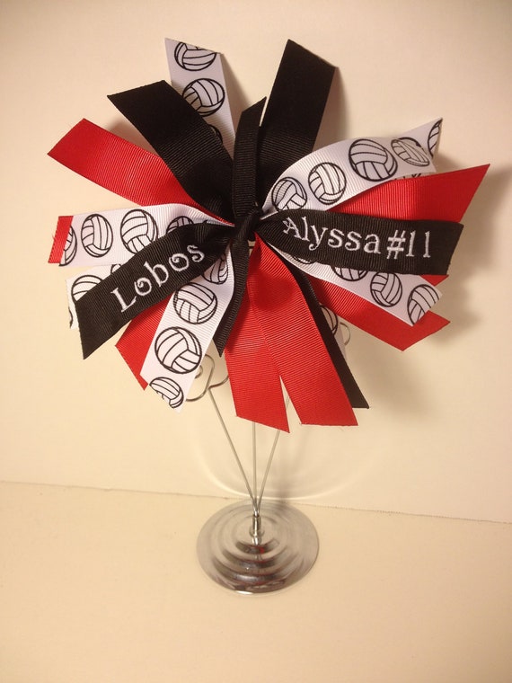 Items similar to Personalized Volleyball Team Ribbon Spike Spirit Hair