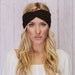 Turban Headband Women's Jersey Turband Twist Hair Band Headband Head Wrap with Twisted Center for Women and Girls in Black (HB-156)