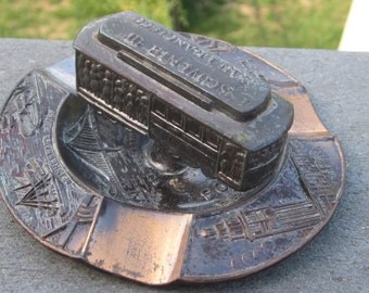Vintage San Francisco Trolly Car Ashtray