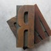 Antique Letterpress Wood Type Printers Block Letter R