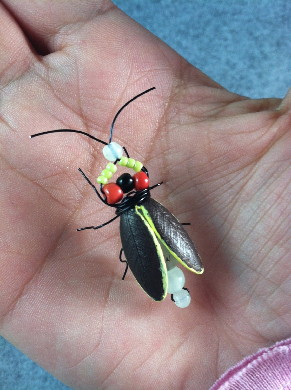 Glow Beaded Firefly Lightning Bug Kit by atomicrose on Etsy