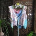 RESERVED Deposit Payment - Hydrangea Waist Coat, Vest, Vintage Fabric, Lace, Pom Poms