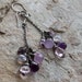 RESERVED- PURPLE Multi Gemstone earrings, SCOROLITE, Amethyst, Chalcedony, pink Amethyst, and Mystic pink Quartz