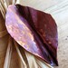 Mauve Fold Formed Leaf Pendant - Patina Copper Artisan Jewelry Component