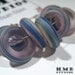 Handmade Lampwork Beads Hoops - Matte Streaky Blue Loops