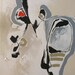 Abstract Painting Original Abstract Art Modern Expressionism Acrylic Painting on Canvas Black White Bold by Linda Monfort