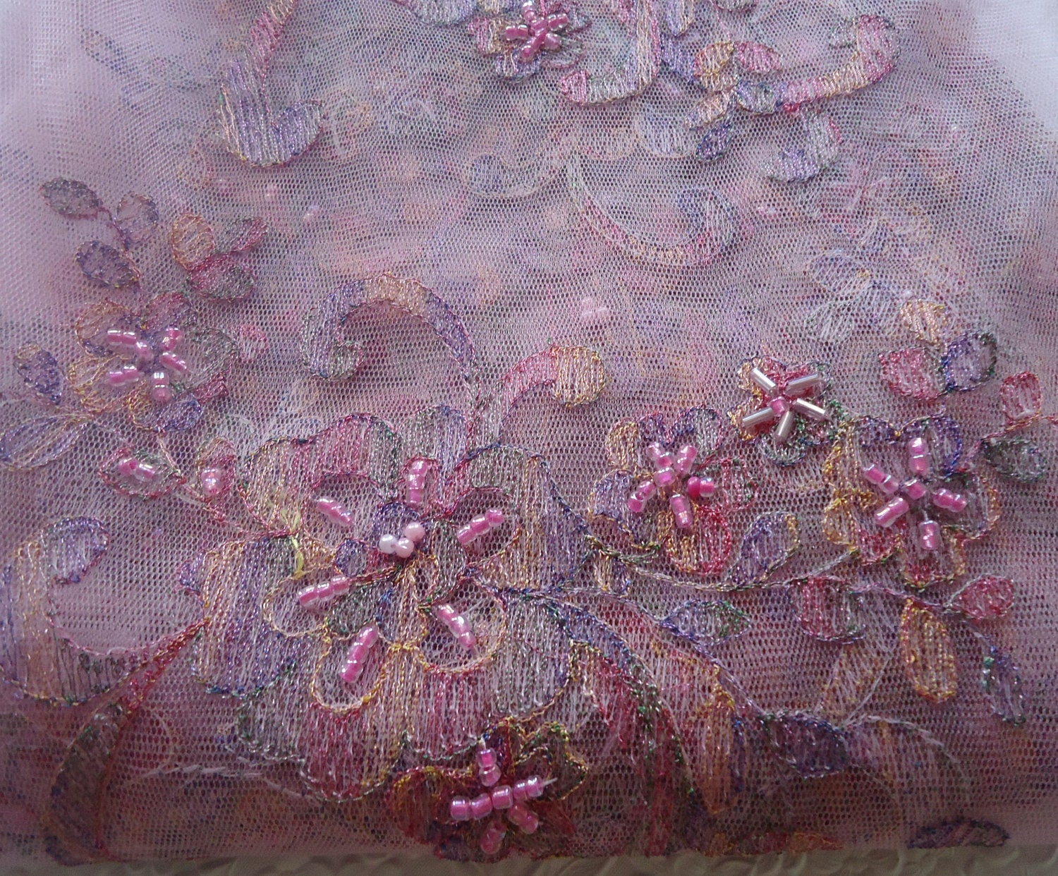 Fabric YARDAGE beaded embellished net by EmbellishedLife2