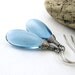 Spring Jewelry London Blue Quartz Silver Earrings Long Briolettes Fashion Jewelry - Minimalist Collection - Jennifer Casady