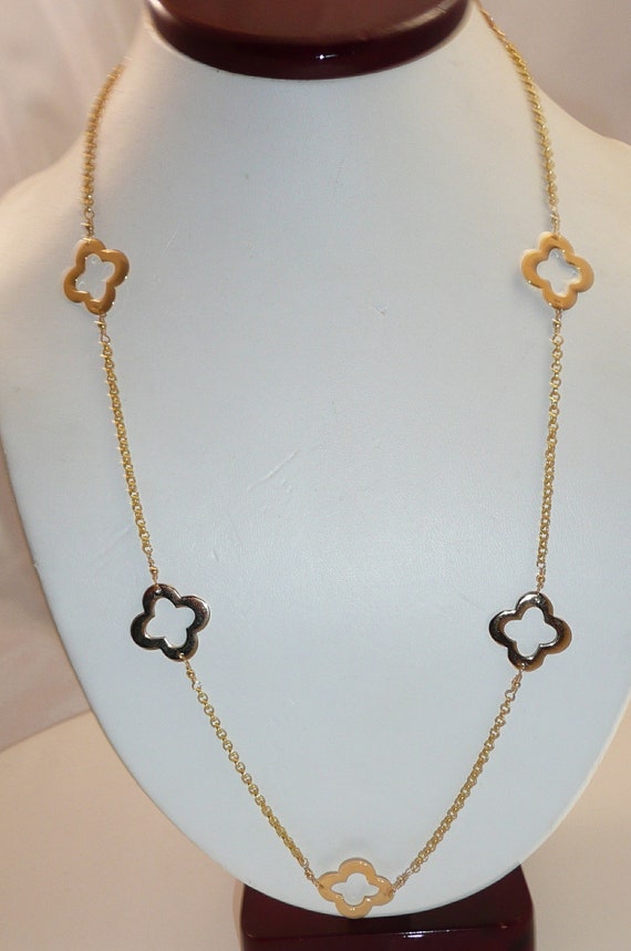 Clover necklace clover shaped vermeil charms by HouseofRenee