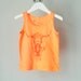 SALE steer 2T - toddler tank, deep orange on neon tangerine- 2T