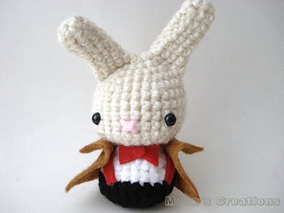 The Eleventh Doctor Moon Bun Amigurumi Bunny Rabbit