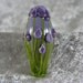Purple tulips on lavender focal bead - as seen in April 2012 Stringing Magazine - Christine Hansen lampwork glass bead