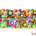 Smile - 8 polymer clay pillow beads - 20mm