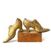 Antique Metallic Gold Brocade Pointy Toe Heels
