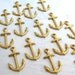 LAST Set - Brass Anchor Charms (16X) (M833)