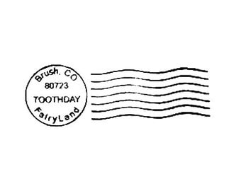 The Tooth Fairy Signature Mounted Rubber Stamp by terbearco