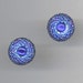 Blue Sapphire Beaded Earrings . Beadwoven Cat's Eye Earrings . Post Earrings . Royal Blue Earrings - Sapphire Blue by enchantedbeads on Etsy