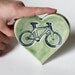 Handmade Clay Heart Ring Dish // Bicycle Imprint