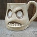 hand thrown, ceramic, Zombie mug