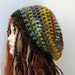 Funky Patchwork hippie dread tam slouchy beanie hat dreadlocks