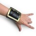 EcoCuff - Wide Black Leather Mini Belt with Huge Brass Buckle, Unisex, Men, Women, Teen - OOAK