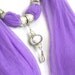 Scarf Jewelry With Pendant Purple Scarves With Pendants Necklace Scarfs