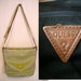 Vintage 80's 90's GUESS Tan Beige LEATHER Purse / Cross Body Bag