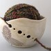 Yarn Bowl - Echinacea - Botanical - Hand Thrown Ceramic Stoneware Pottery