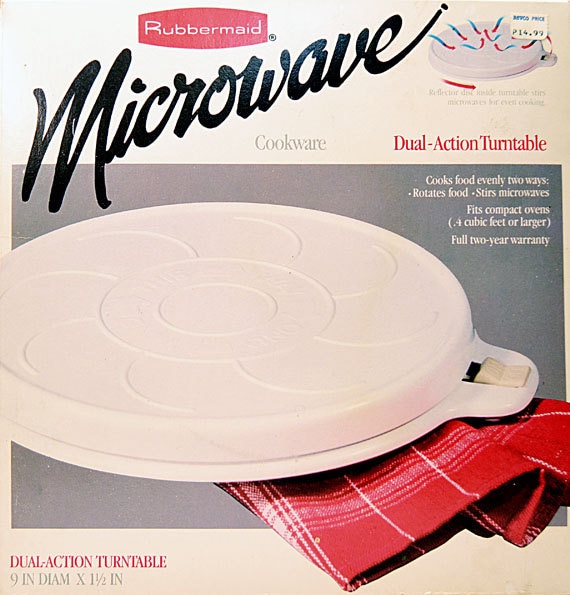 Vintage 1980s Retro Rubbermaid Microwave Dual Action Turntable