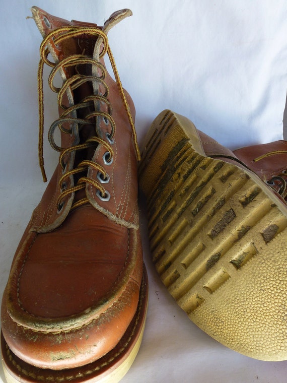 Vintage Work Boots Mens Size 7 1/2 Texas Steer