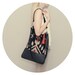 LUCIA TOTE /// black leather with southwestern navajo material