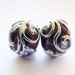 Violet Lampwork Pair