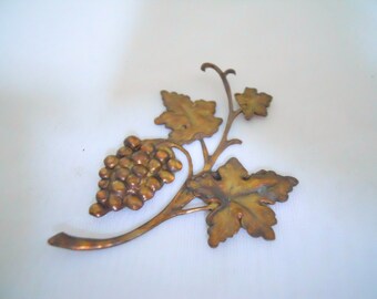 Vintage Brass Grape Vine Stamping