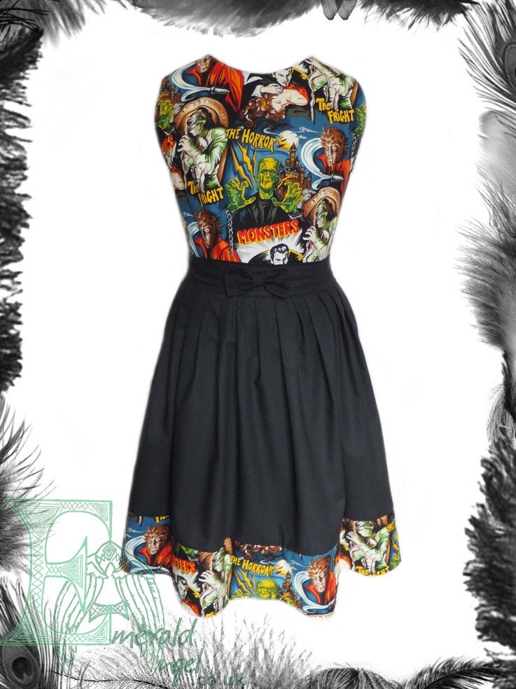 Horror Movie Monsters Summer Dress any size. by emeraldangel