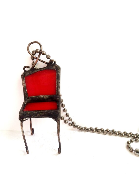 Chair Necklace Quirky Jewelry Soldered Sweetheart Chair