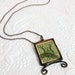 Vintage Stamp Necklace, Whimsical Stamp Necklace, Soldered Stamp Pendant, Stamp Jewelry, Vintage Stamp Pendant, Quirky Eclectic Jewelry