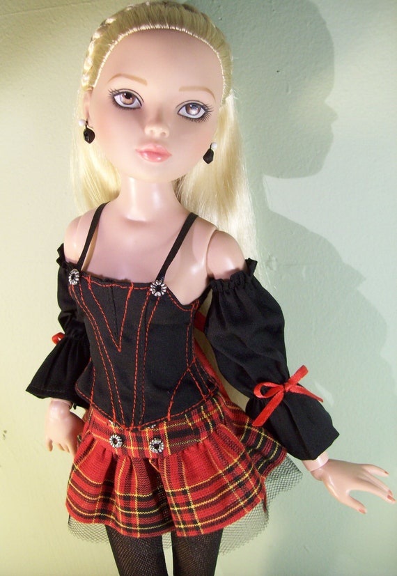 Plaid Skirt Set For Tonner Ellowyne Wilde Prudence Moody Slim