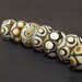 Lampwork Glass Round Beads Set, SRA AKDesigns Organic Layered Dots in Black, Brown & Ivory Safari