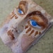 handmade clay doll face cabochon clay face child or womans painted zne supply art doll face jewelry doll embellishment