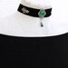 20%off Black choker Velvet ribbon Emerald Green crystal womens Gothic Jewelry Black Gothic Choker Black Velvet Choker