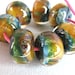 Borosilicate Beads Shimmer Emerald Green and Chartreuse