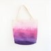 bright purple pink dyed texture tote