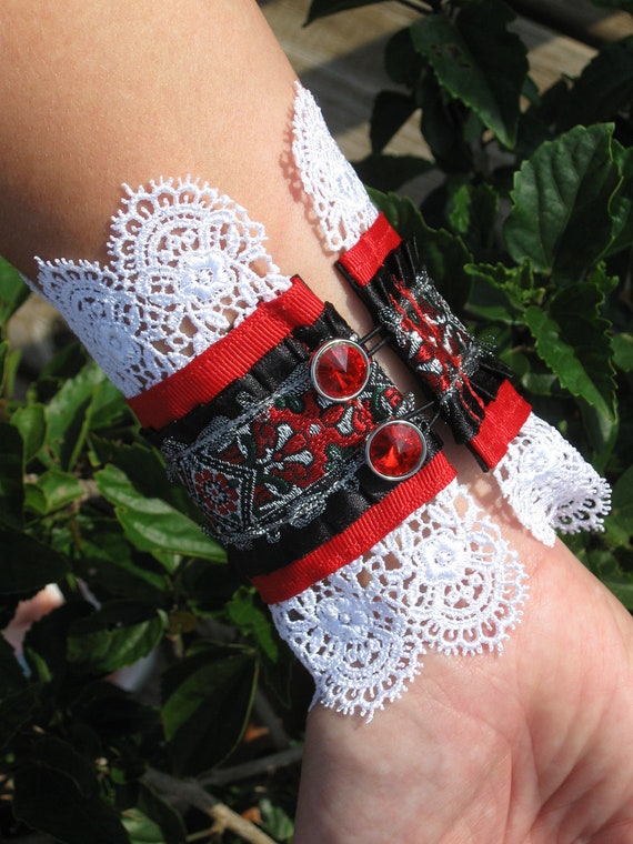 Love Bite Ribbon Cuff Bracelet by farfrumplainjane steampunk buy now online
