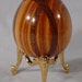 Exotic Bocote inlay and Canarywood 24k Kaleidoscope Egg with brass stand. by Bryan Tyler Nelson