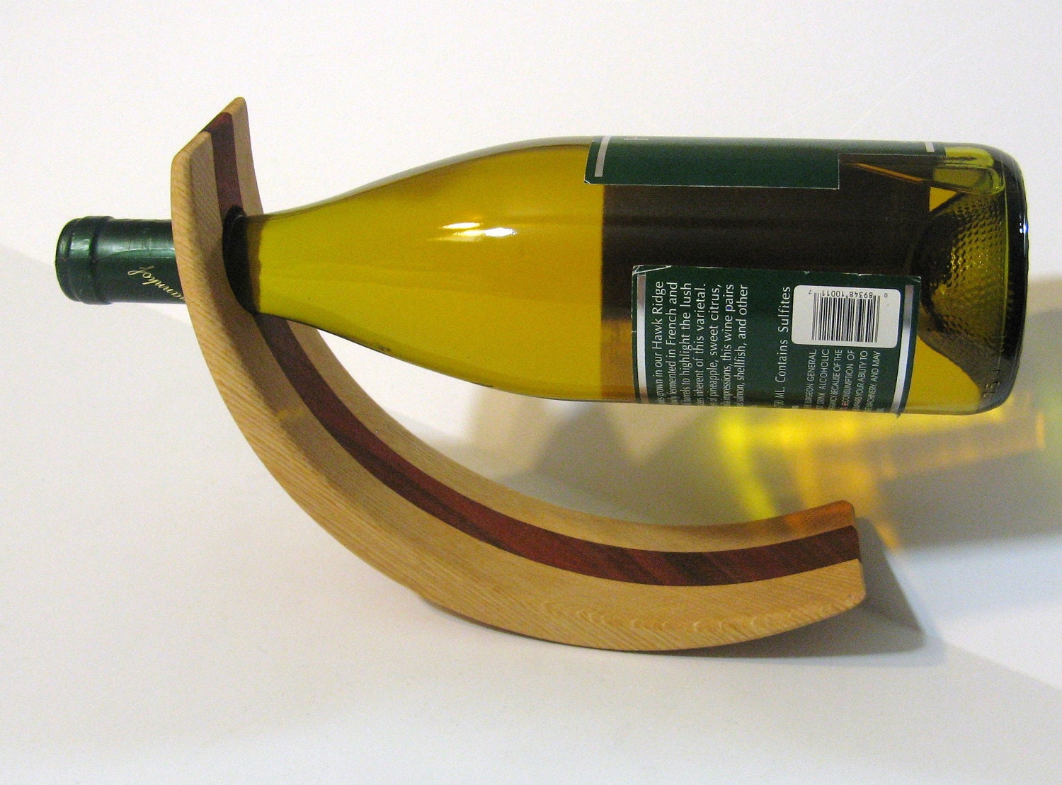 Amazing Balancing Wine Bottle Holder Made Of Two Woods by ...