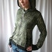 plus size green leopard corset zipper hoodie - smarmyclothes diy punk goth