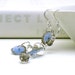 Pale Blue Lampwork Sterling Silver Earrings - Carolyn / Shore Beach Sky Nature Bohemian