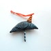 Halloween Ornament Spooky Black Crow with Party Hat