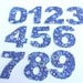 Soft Fabric Numbers With Blue Roman Glass Fabric 0-9