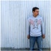 SALE - Ursa Major - mens sweatshirt - grizzly bear with bright orange arrows on heather oatmeal mens hoodies - gift for him - XL